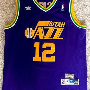 John Stockton Adidas Utah Jazz Throwback Jersey